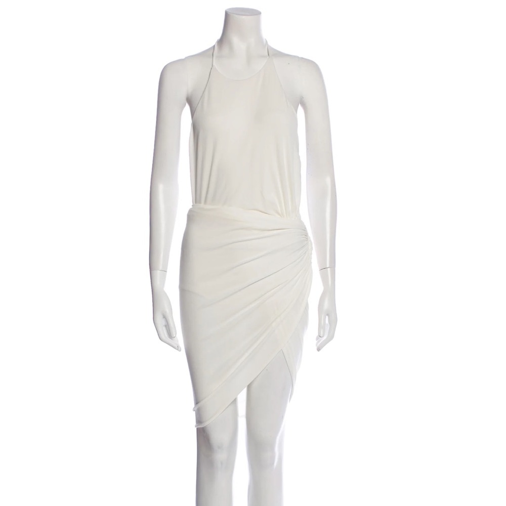 Alexandre Vauthier white mini dress perfect for bachelorette, after-party!
